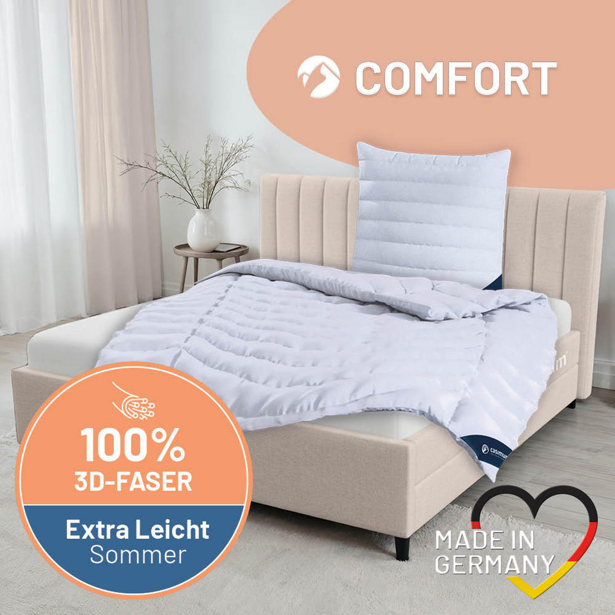 BETTDECKE 135x200 Extra Leicht, COMFORT - Weiß, Textil (135/200cm) - casimum
