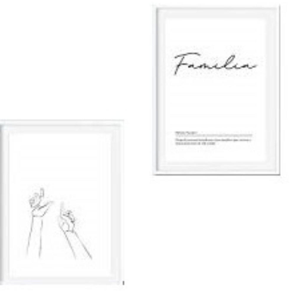 POSTER Set Mit 2 Female White & Black Words A3 Rahmenlos - Klar, Papier (29.7/5/42cm) - Nacnic