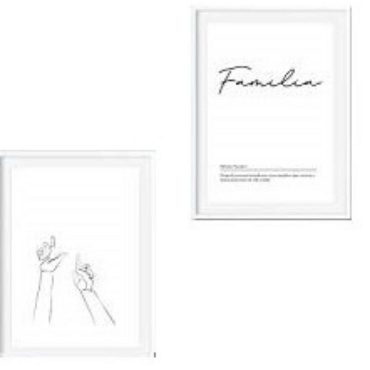 POSTER Set Mit 2 Female White & Black Words A3 Rahmenlos - Klar, Papier (29.7/5/42cm) - Nacnic