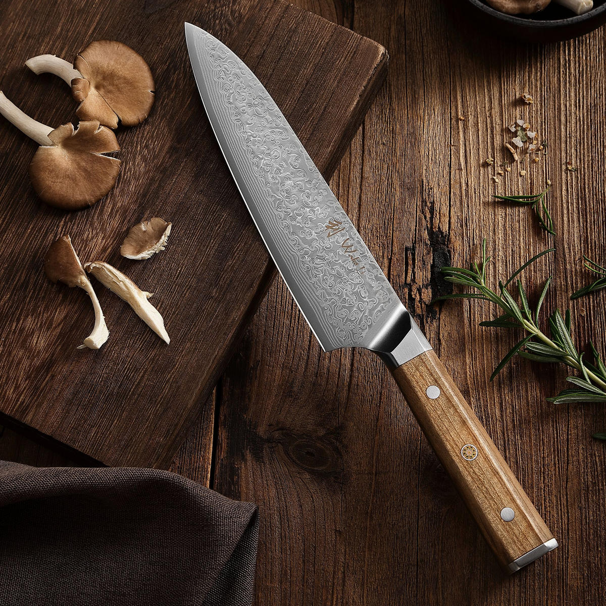 CHEFMESSER 20 cm - Braun, Metall (34cm) - Wakoli