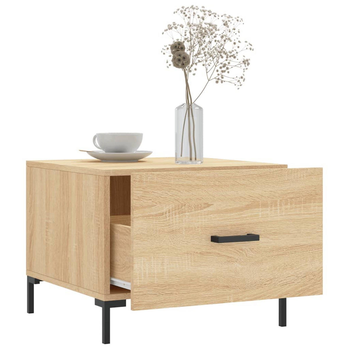 COUCHTISCHE 2 Stk. Sonoma-Eiche 50x50x40 cm Holzwerkstoff - Braun, Holzwerkstoff (50/50/40cm) - furnicato