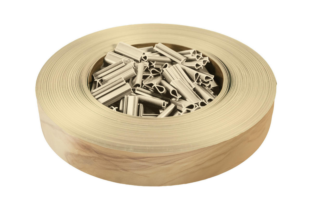 PVC SICHTSCHUTZSTREIFEN ROLLE FLEXIBEL Baldo Beige 60m L.46mm - Mit Clips und Endprofil - Beige, Kunststoff (6000/0.1cm) - Casanoov