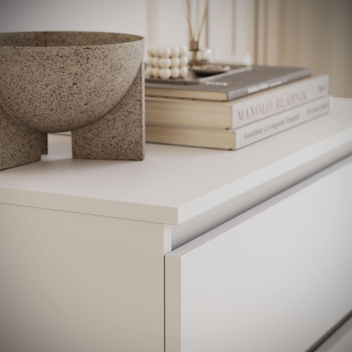 HIGHBOARD HANA M3 Weiß - Weiß, Holzwerkstoff (70/75/40cm) - Lookway
