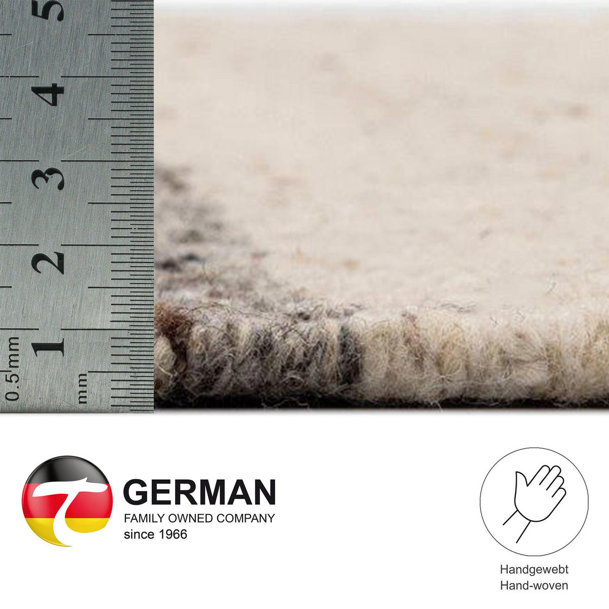 HANDWEBTEPPICH Ehrwald TK-155 Wendbar 170x240 cm - Beige, Textil (170/240cm) - THEKO