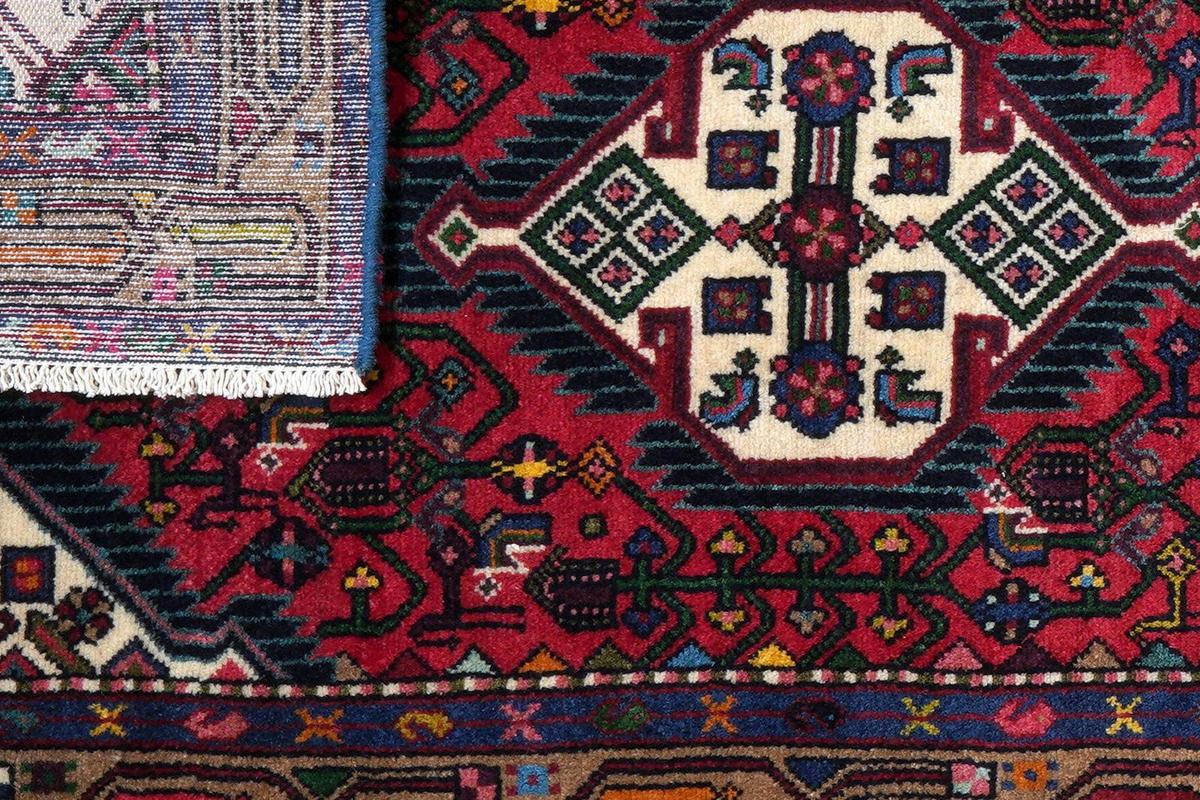 LÄUFER Orient handgeknüpft Assadabad Rot 301/84 cm Schurwolle - Rot, Textil (84/301cm) - Looma