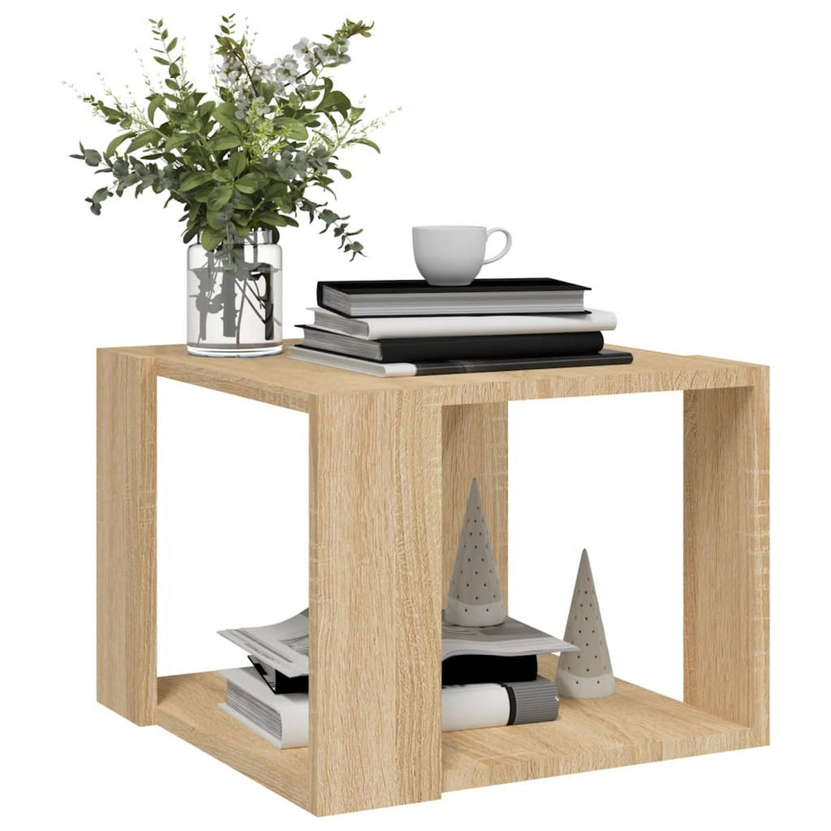 COUCHTISCH Sonoma-Eiche 40x40x30 cm Holzwerkstoff - Hellbraun, Holzwerkstoff (40/40/30cm) - furnicato