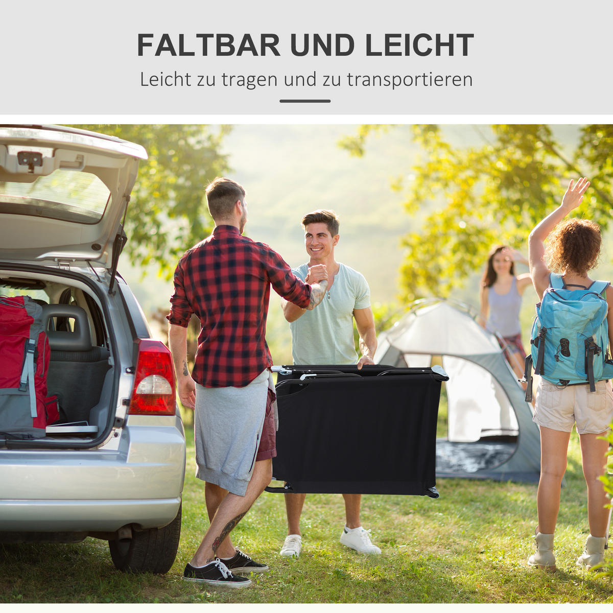 SONNENLIEGE aus Stahl 188x56x28 cm in Schwarz mit 5-fach verstellbarer Rückenlehne - Schwarz, Metall (56/28/188cm) - Modfu