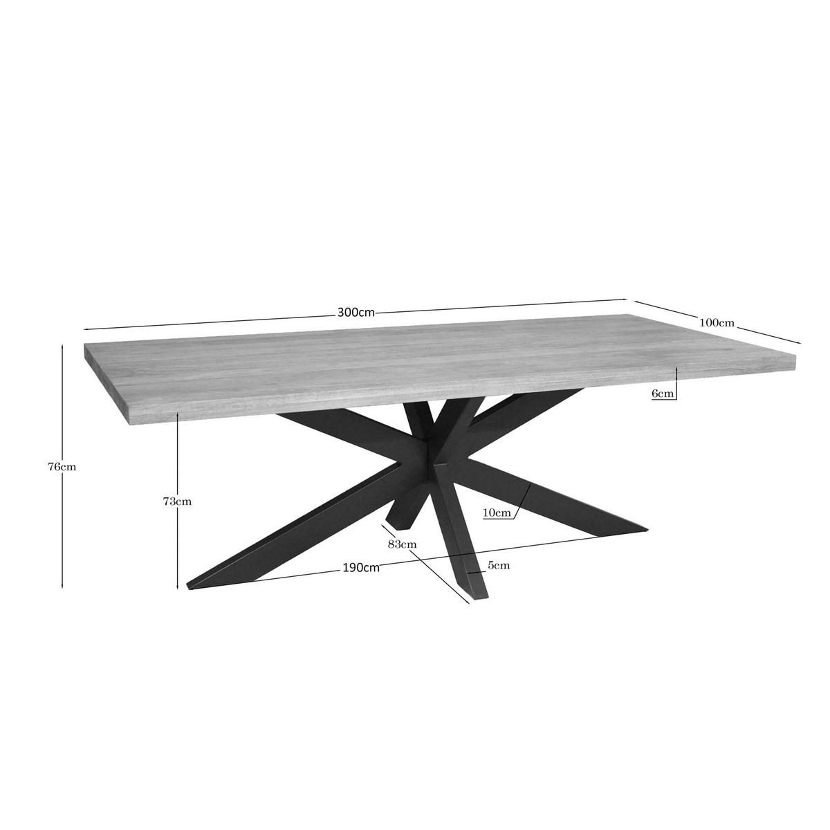 ESSTISCH Dakota Braun 100/300/76 cm - Braun, Holz (100/300/76cm) - Starfurn