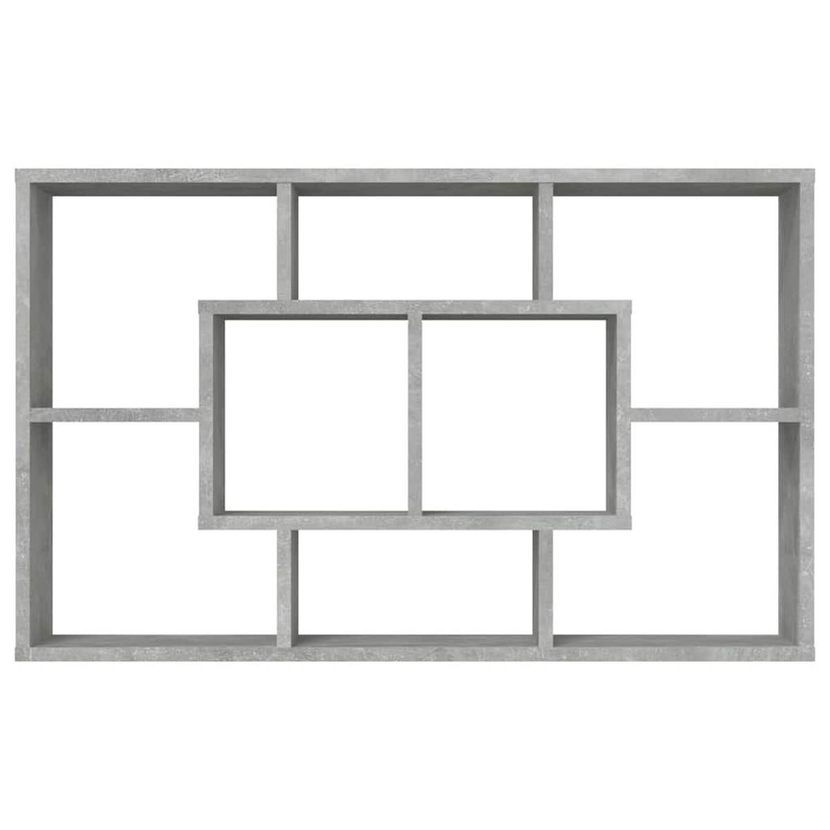 WANDREGAL Betongrau 85/16/52,5 Cm Holzwerkstoff - Grau, Holz/Holzwerkstoff (85/52.5/16cm) - vidaXL