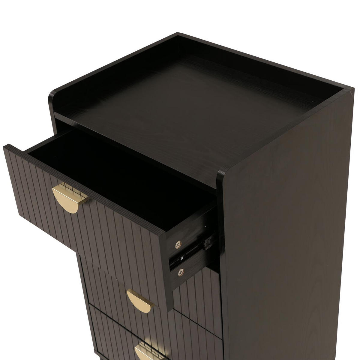 KOMODA Černá - černá, dřevo (50/95/42cm) - MCW