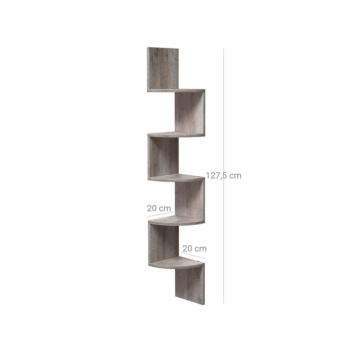 ECKREGAL - Beige, Holzwerkstoff (20/128/20cm) - Hansiro