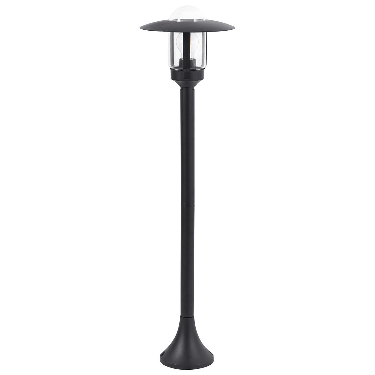 POLLERLEUCHTE Schwarz Tizu - Schwarz, Metall (25/25/98cm) - Beliani