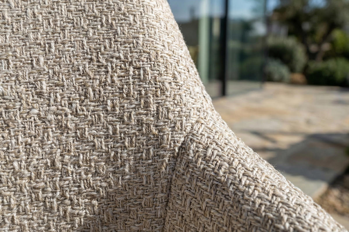 GARTENSTUHL AMUR Cremeweiß SOLENZO Flachgewebe (1er-Set) - Creme, Textil (62/80/62cm) - KAWOLA