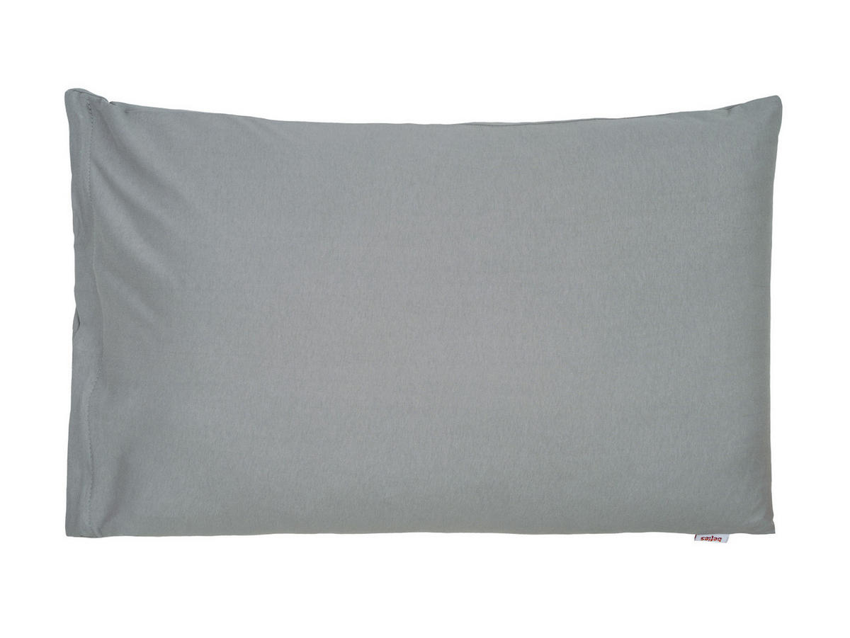 KISSENHÜLLE BasicSoft silber-grau 100% Baumwoll-Jersey 40/60 cm - Grau, Textil (40/60cm) - beties Heimtextil
