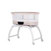 BEISTELLBETT Sogno 2 in 1 beige 83 x 40 cm, elektrisch, Schaukelfunktion, Fernbedienung, Waage - Beige, Metall (40/83cm) - Chipolino