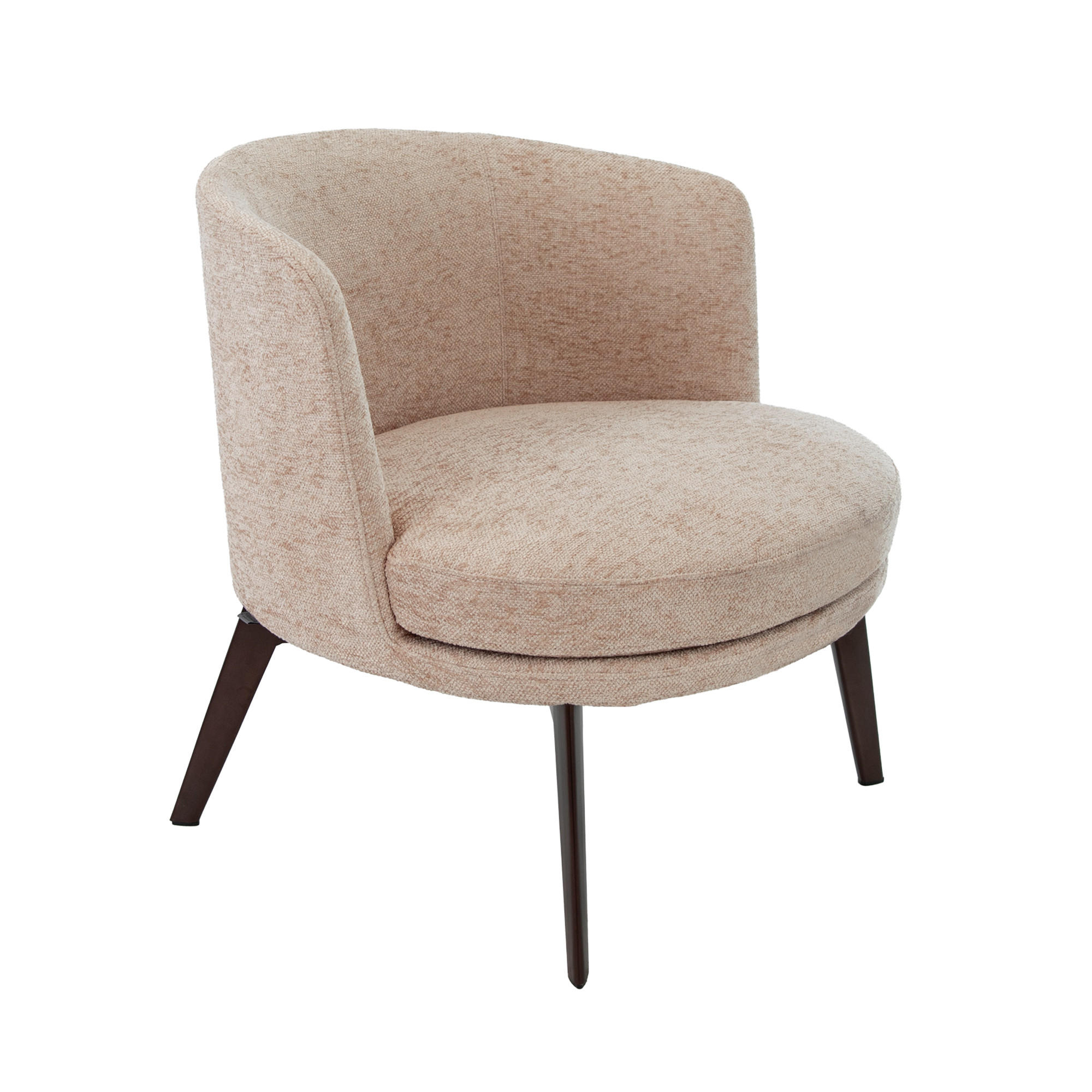 SESSEL Sessel aus cremefarbenem Stoff 74/70/71 cm - Creme/Braun, Textil (74/71/70cm) - ANGEL CERDA