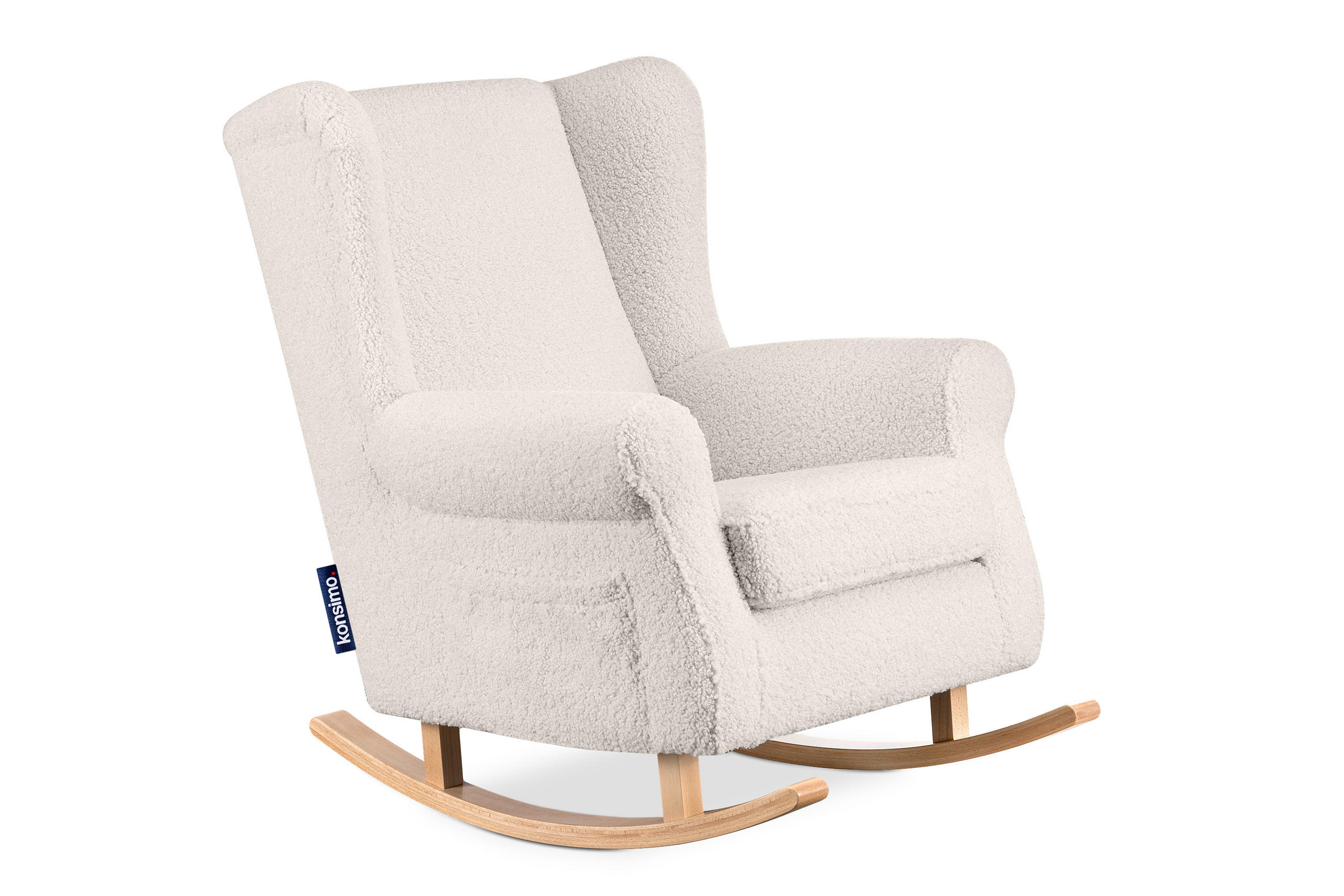 Konsimo® Schaukelsessel Creme 80x105x105 cm
