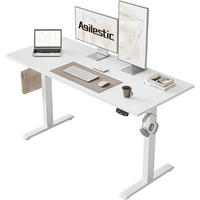SCHREIBTISCH Höhenverstellbar Elektrisch 120 x 60 cm Weiß - Weiß, Metall (120/60/75cm)