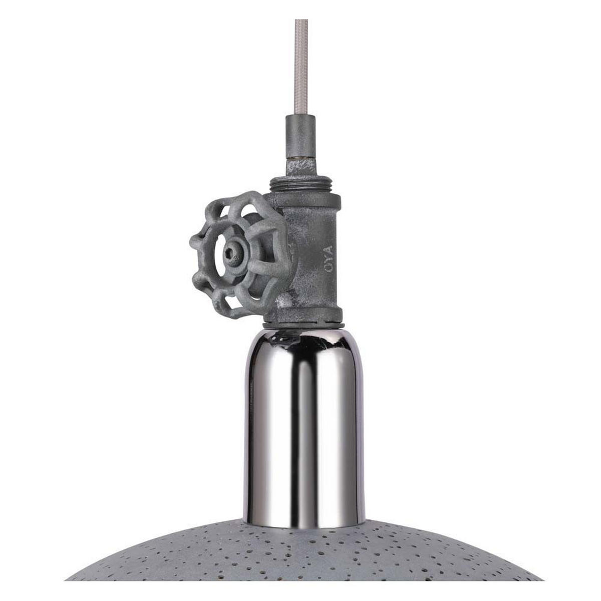 HÄNGELEUCHTE Metall Grau Chrom Antik - Grau, Metall (40/40/150cm) - Globo Lighting