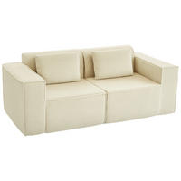 2-SITZER Sofa Beige 202.0/90.0/76.0 cm - Beige, Textil (90/76/202cm)