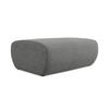 POUF Chenille Stoff Grau - Schieferfarben/Schwarz, Kunststoff/Textil (102/40/62cm) - LaMiaSofa