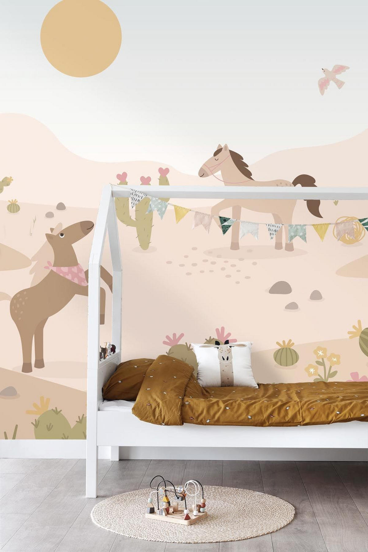 FOTOTAPETE Pferde 3 x 2.79 m - Beige, Papier (300/279cm) - ESTAhome