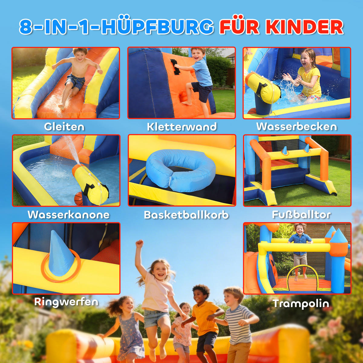 HÜPFBURG DE-10883 Mehrfarbig - Multicolor, Textil (350/325/210cm) - ComfortXL