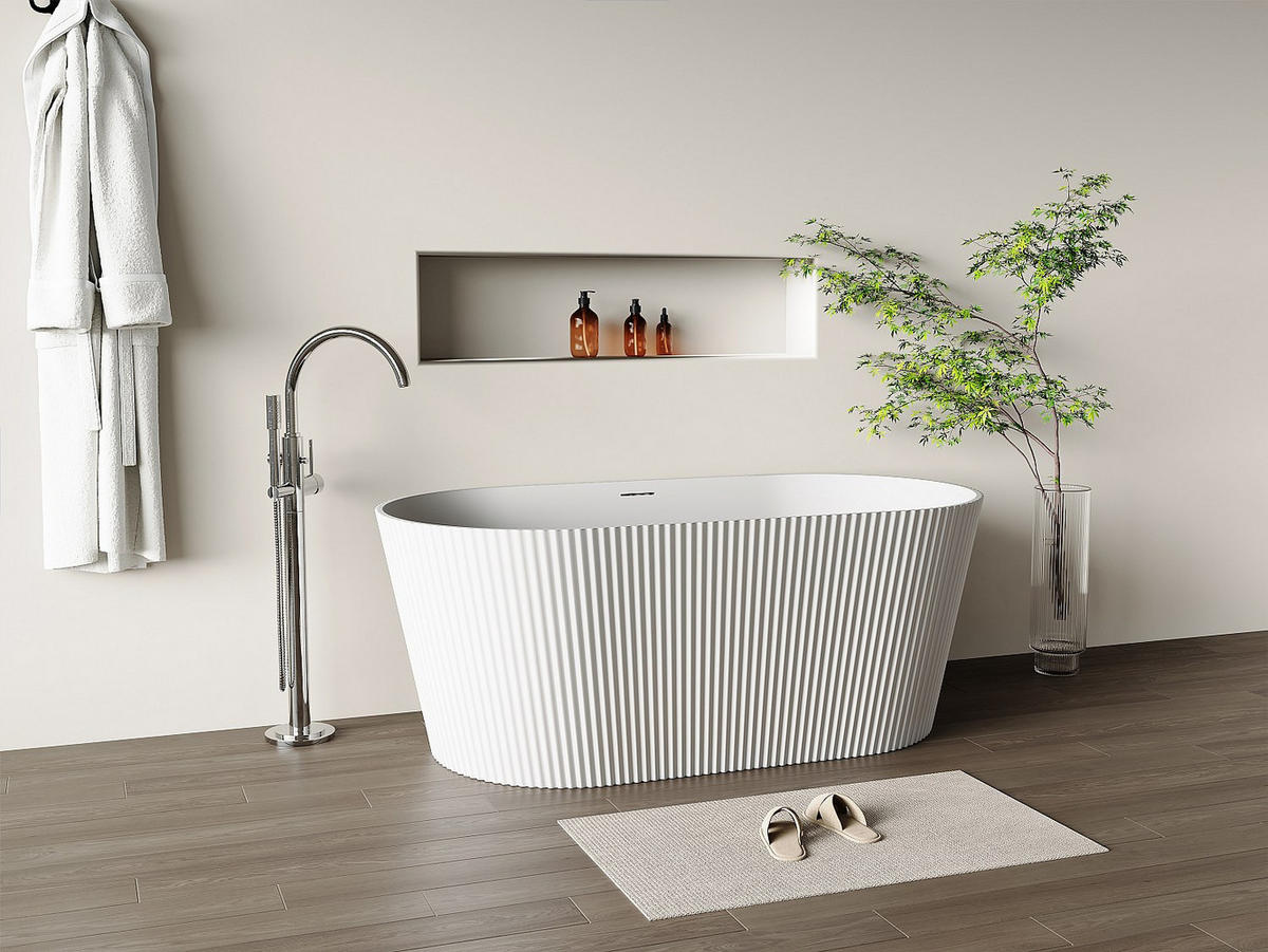 FREISTEHENDE Badewanne - 1 Person - Acryl - Weiß - Weiß, Kunststoff (149.5/58/74cm) - Vente-Unique