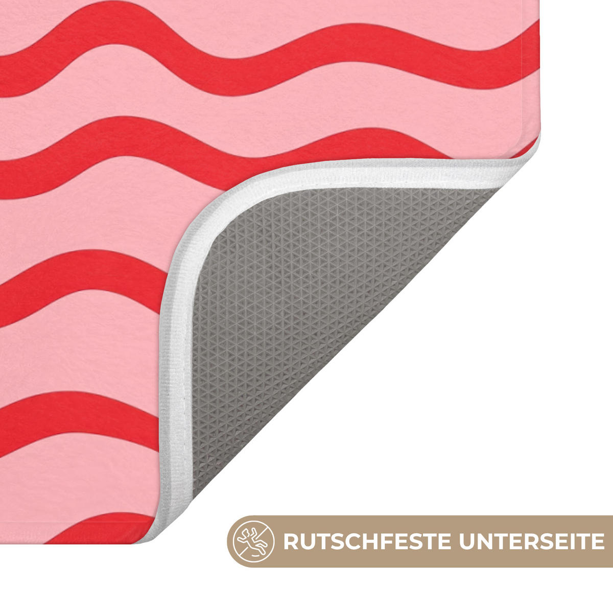 PREDLOŽKA PRED WC Hravé - vzor - červená 50x80 cm - ružová, textil/plast (50/1cm) - OnlyWow