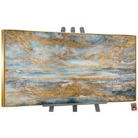 GEMÄLDE Goldene Bucht Schattenfugenrahmen Gold 200x100 cm - Goldfarben, Holz (200/100cm) - YS-art gallery