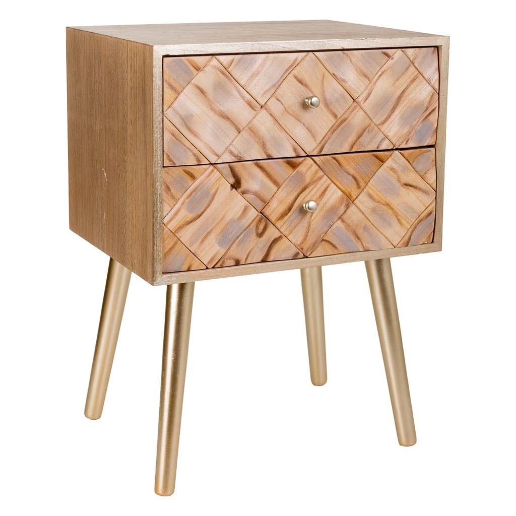 NACHTTISCH aus Holz, braun, 45x35x61cm - Braun, Holz (44.5/61/35cm) - Wanderlust