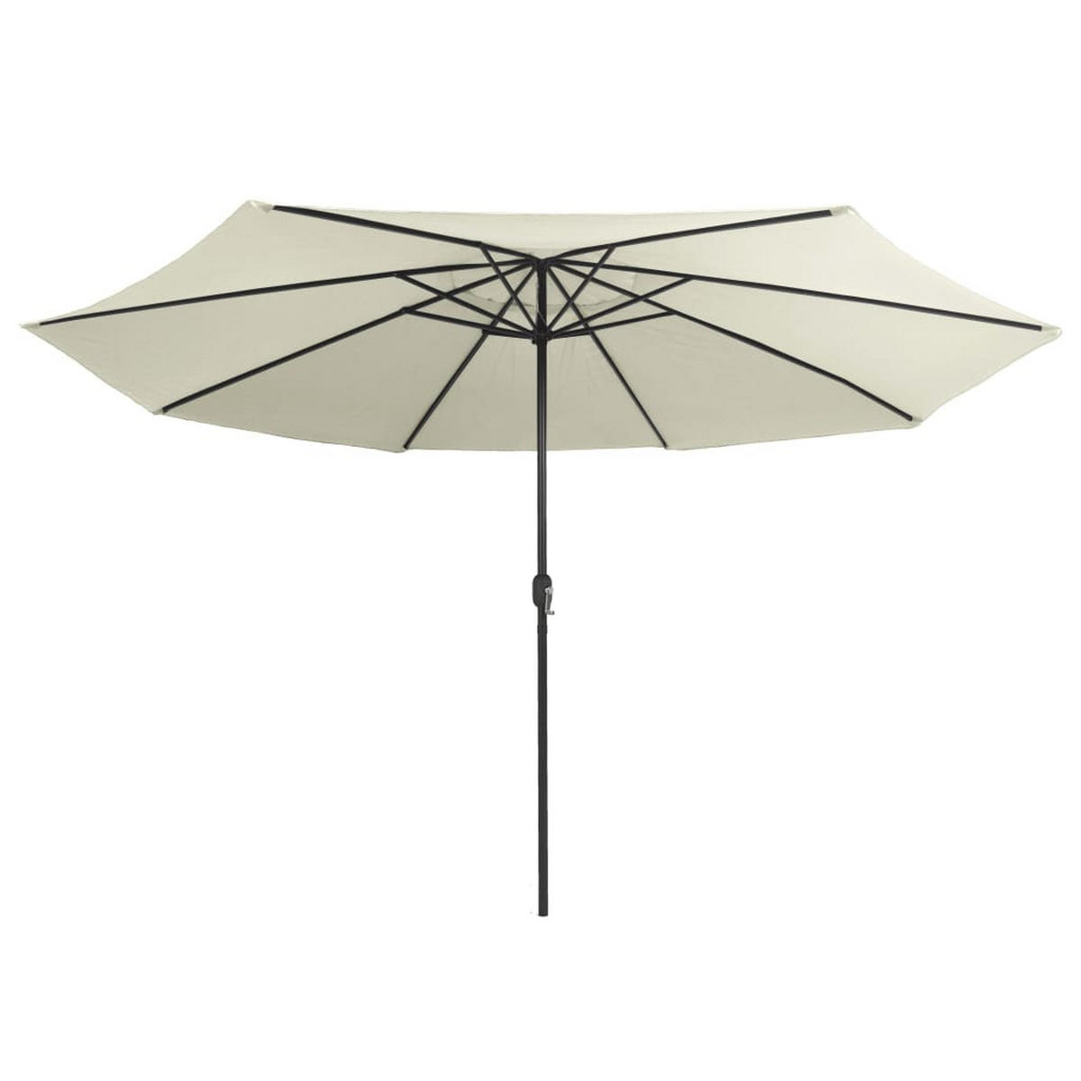 SONNENSCHIRM Mit Metall-Mast 390 Cm Sandweiss - Weiß, Textil (390/390cm) - vidaXL