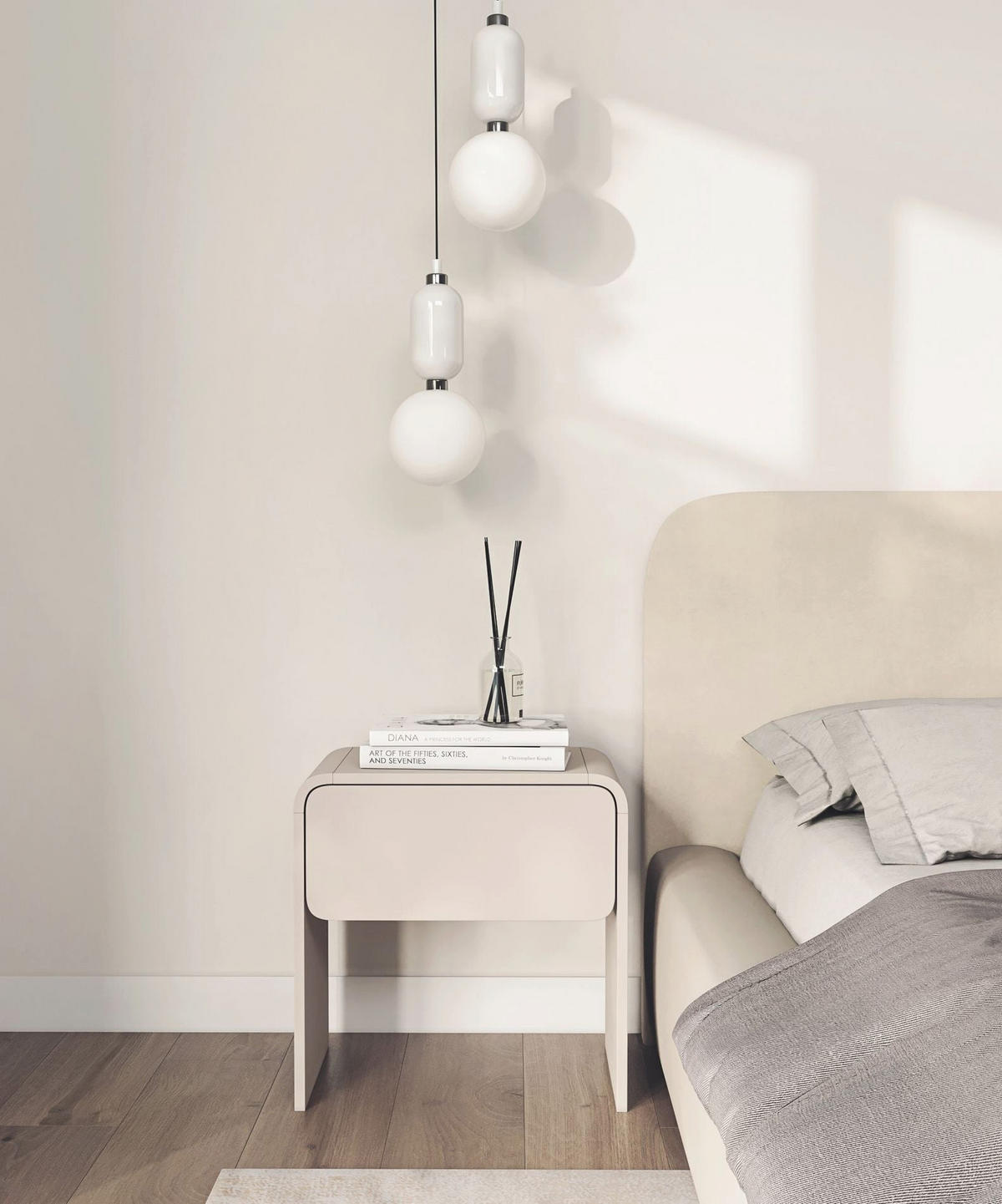 NACHTTISCH Lummo Kaschmirgrau 50 cm - Taupe, Holzwerkstoff (50/51.5/35cm) - Selsey