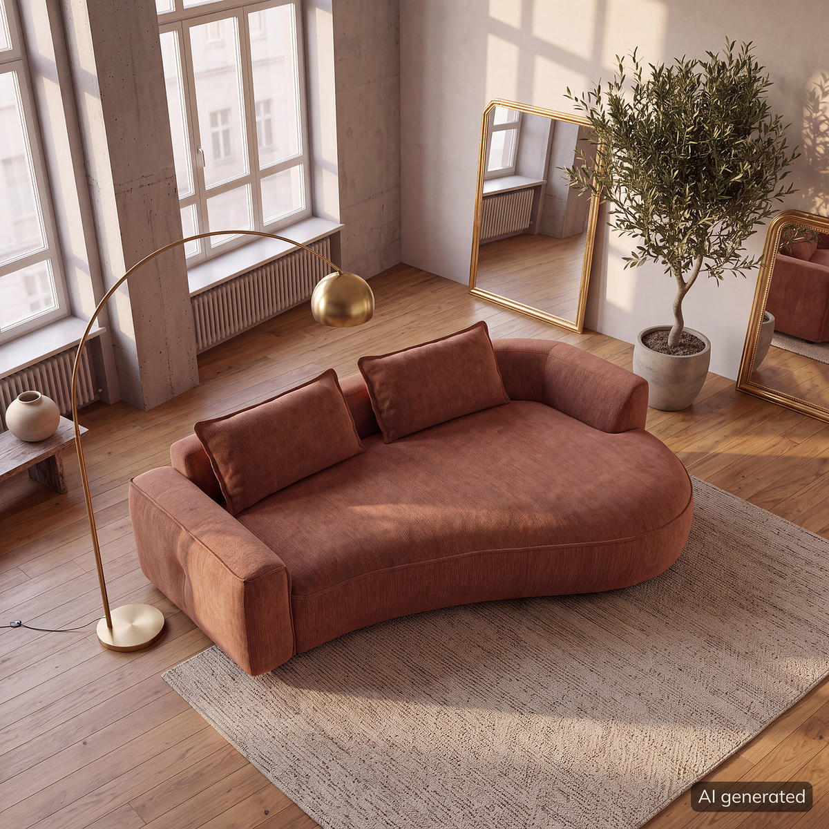 2,5-SITZER SOFA - Beige/Schwarz, Kunststoff/Textil (217/82/146cm) - home24