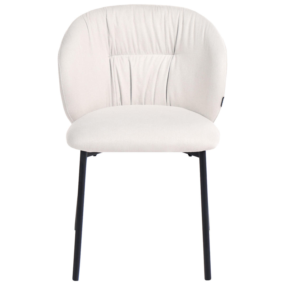 SCAUN DE BUCĂTĂRIE set de 2 textil bej deschis Mesa - bej/negru, material textil (55/80/59cm) - Beliani
