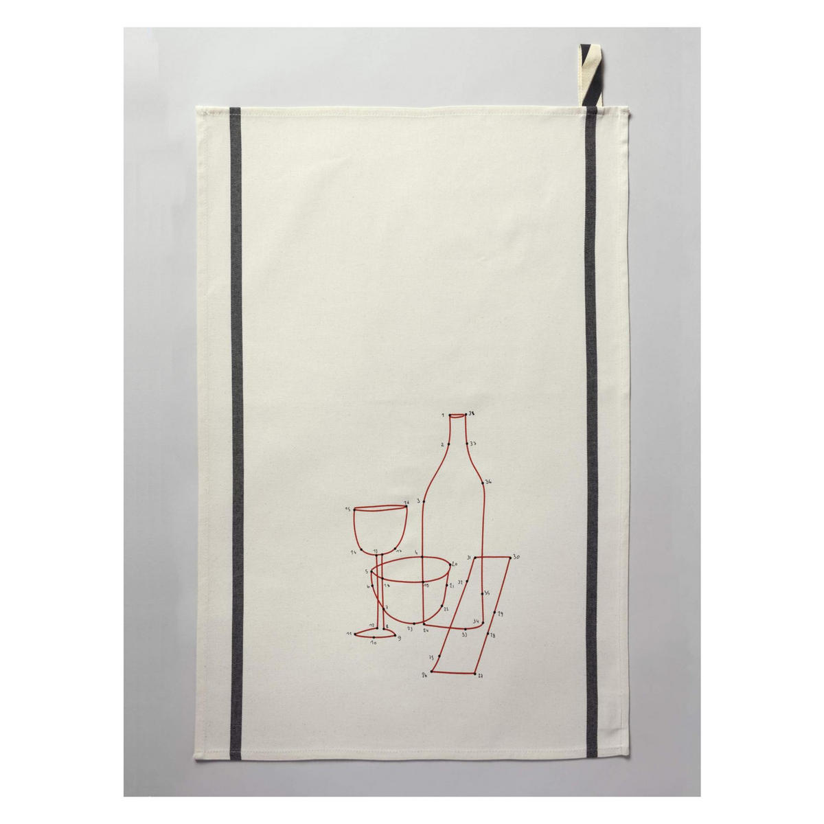 KÜCHENTUCH Phil Drink ekrü 50 x 70 cm - Weiß, Textil (70/50cm)