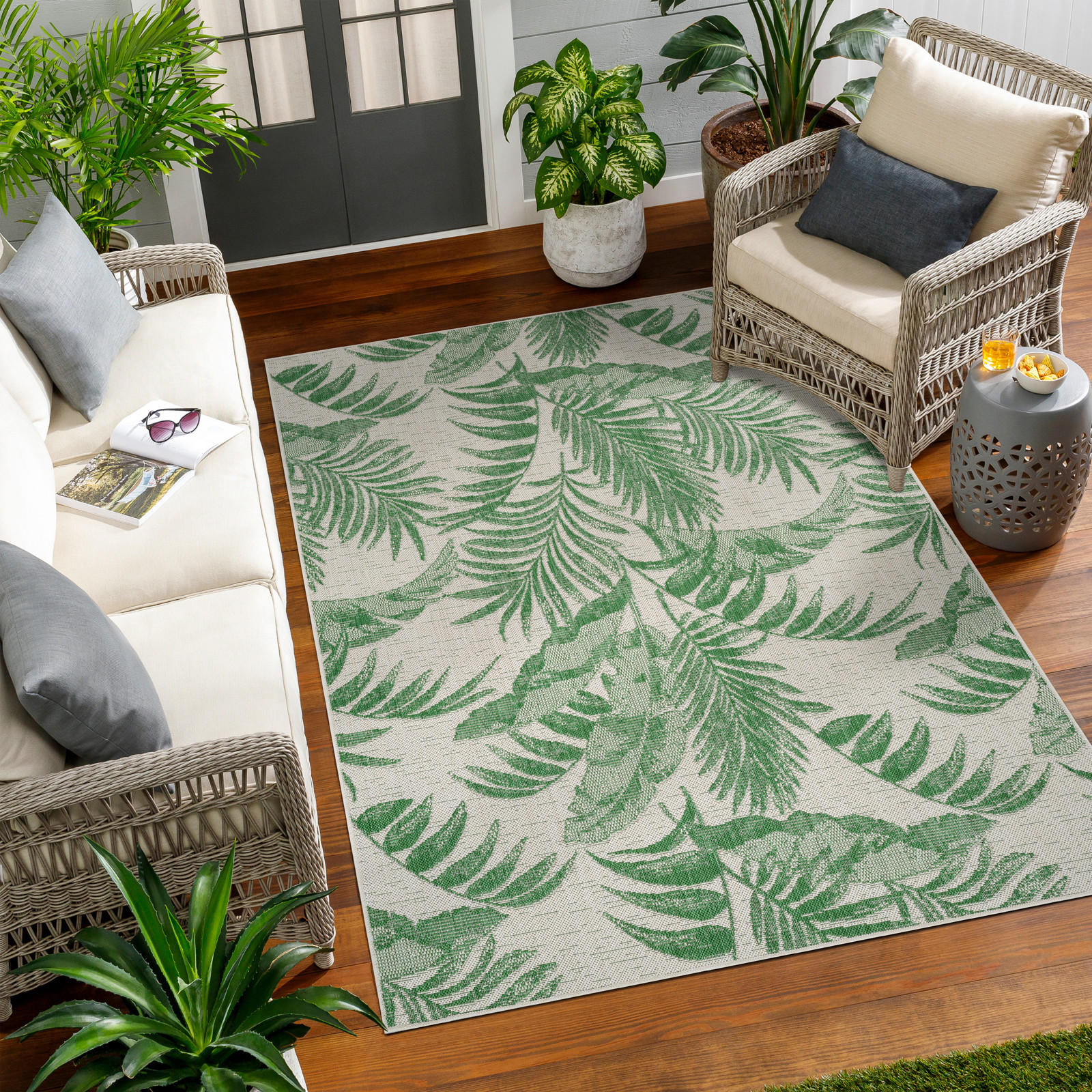 OUTDOORTEPPICH 160/213 cm Grün - Grün, Kunststoff/Textil (160/213cm) - LIVABLISS