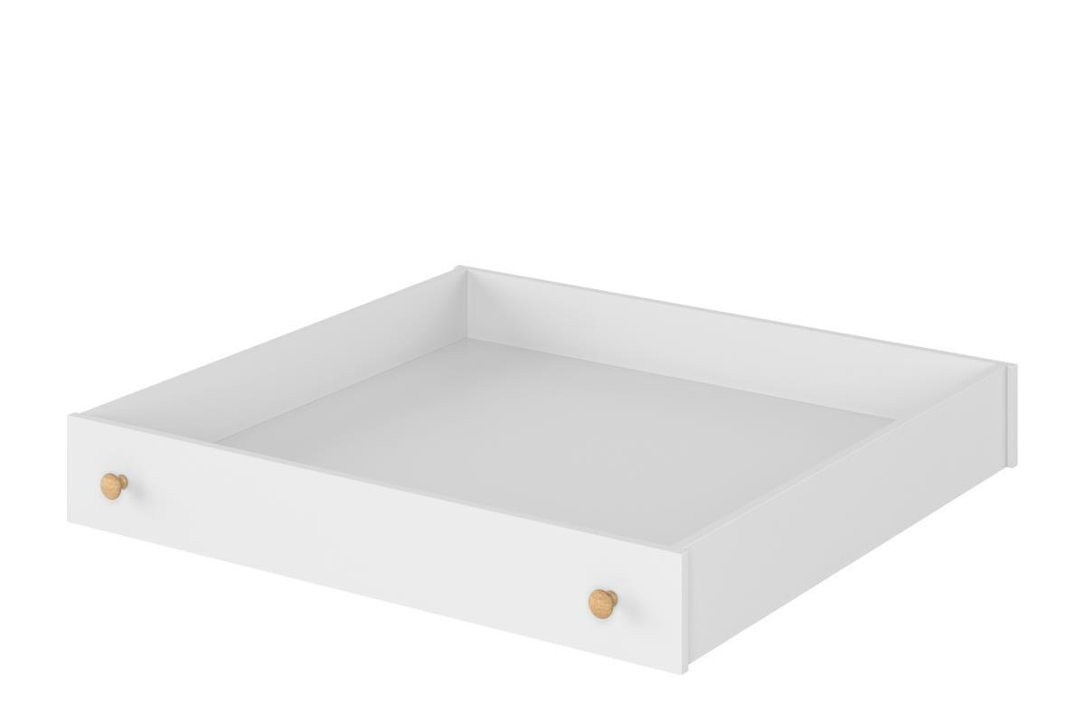 BETTSCHUBLADE HUTTO - Weiß, Holzwerkstoff - KONSIMO®