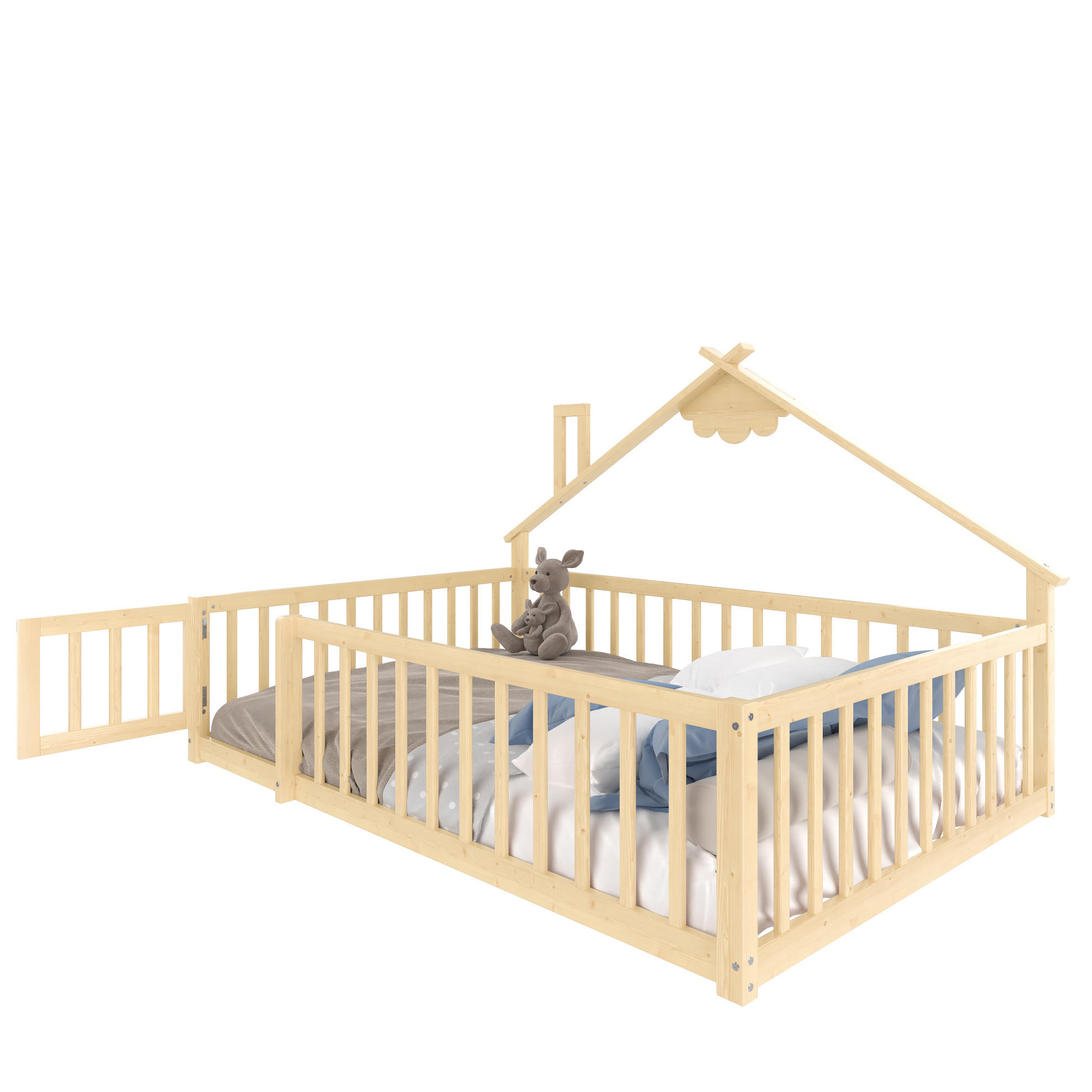 Beauniv Kinderbett Braun 90x190 cm