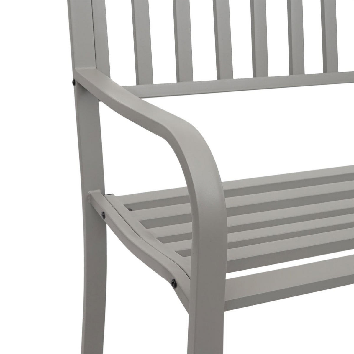 GARTENBANK 87x128x58cm Grau 2-Sitzer - Grau, Metall (128/87/58cm) - PROREGAL