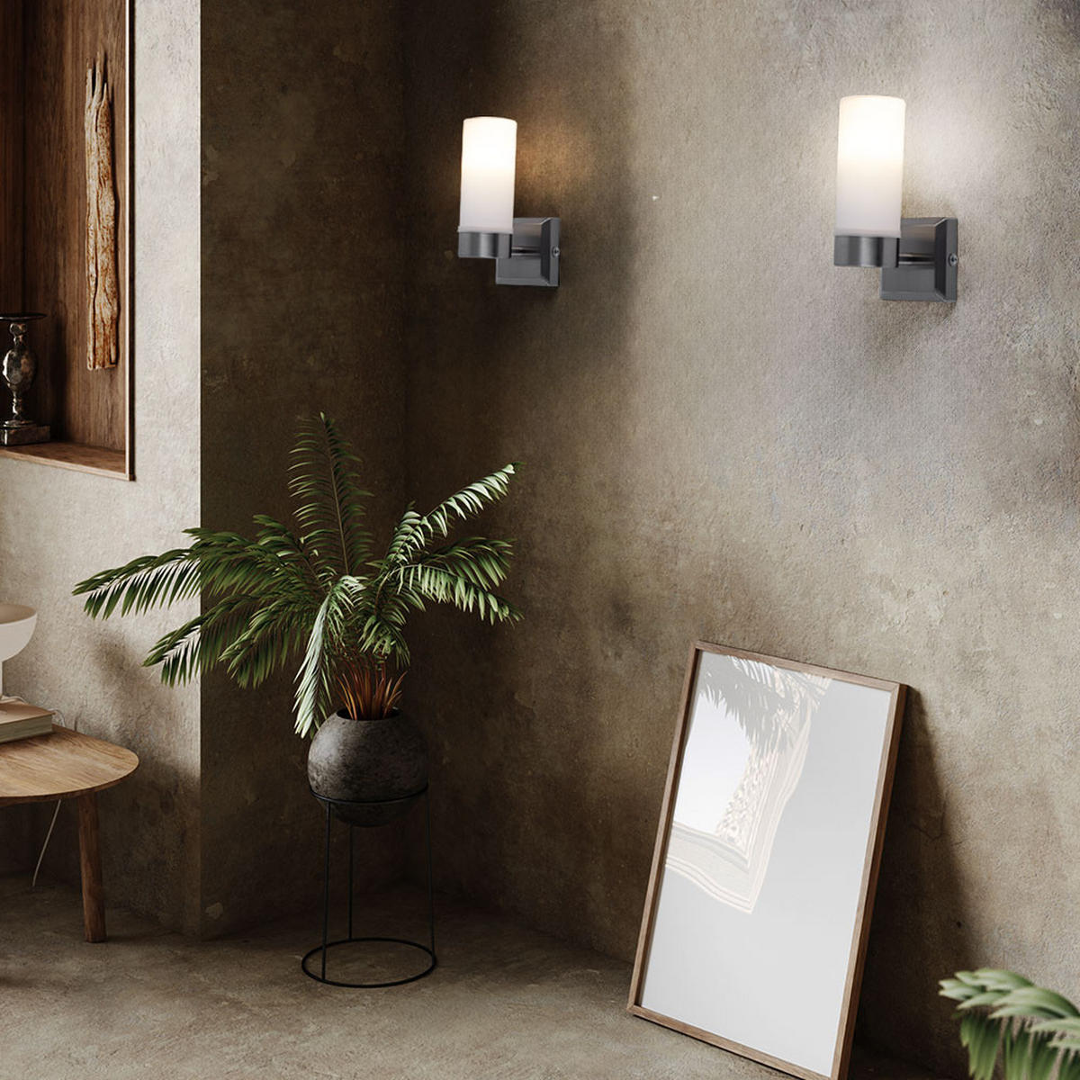 WANDLEUCHTE SPACE Glas Opal Weiß - Weiß, Glas (11.5/18.5/11cm) - Globo Lighting