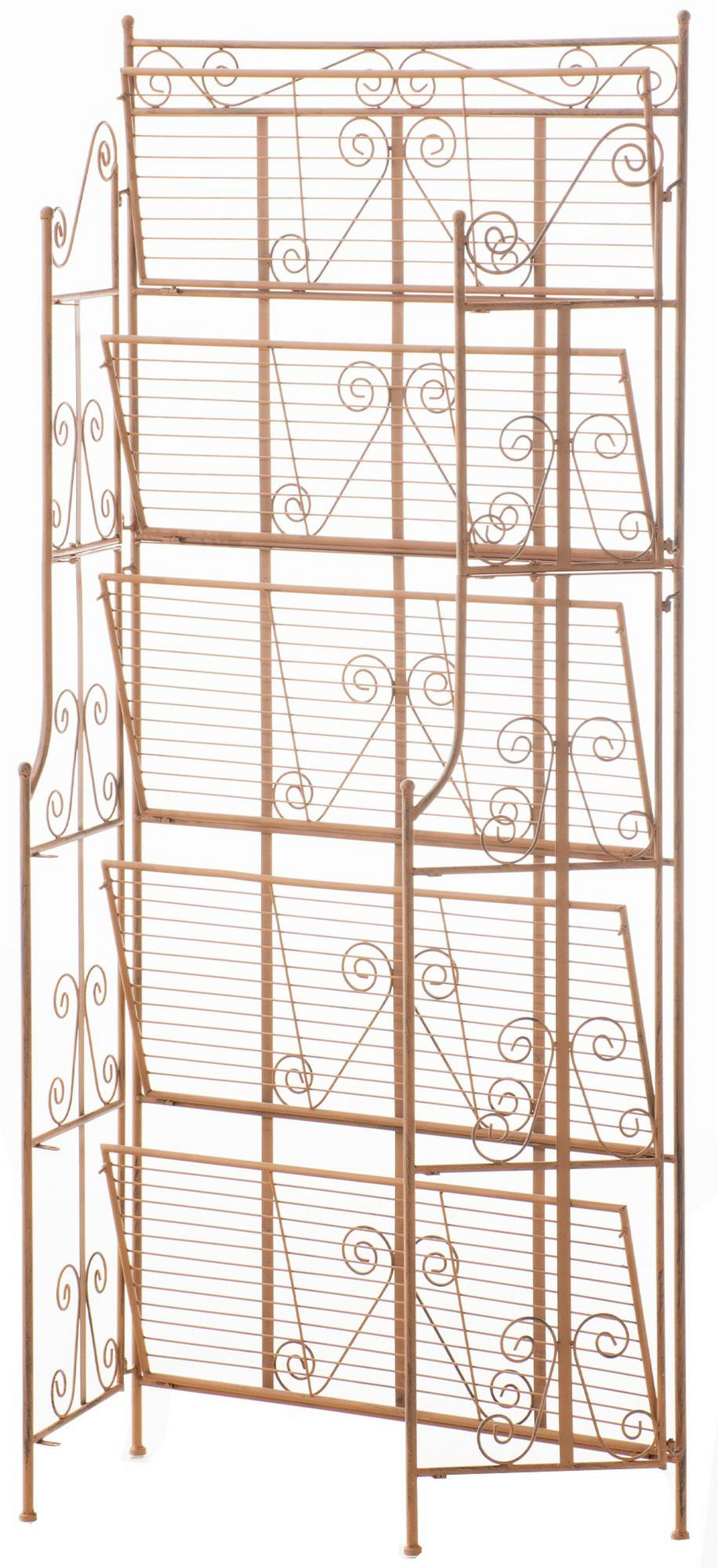 STANDREGAL Metall Antik Braun - Braun, Metall (74.5/173/34.5cm) - CLP