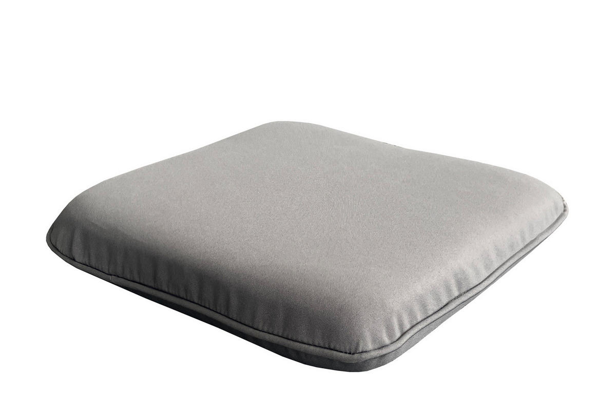 OUTDOOR SITZKISSEN COMFORT LINE Kunstfaser Anthrazit 40 cm - Anthrazit/Grau, Kunststoff/Textil (40/6/40cm) - riess-ambiente
