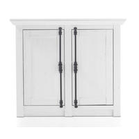 HIGHBOARD Westerland Pinie weiß 105 / 45 / 90cm - Weiß/Pinienfarben, Holz/Holzwerkstoff (105/90/45cm) - Feldmann-Wohnen