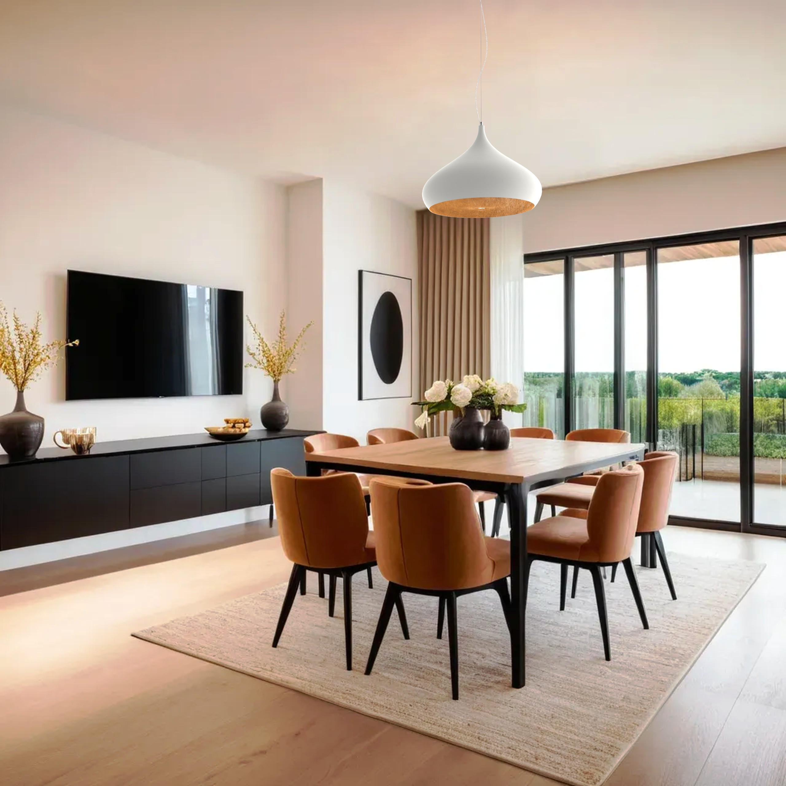 HÄNGELEUCHTE - Goldfarben, Metall (60/60/55cm) - Lumicom