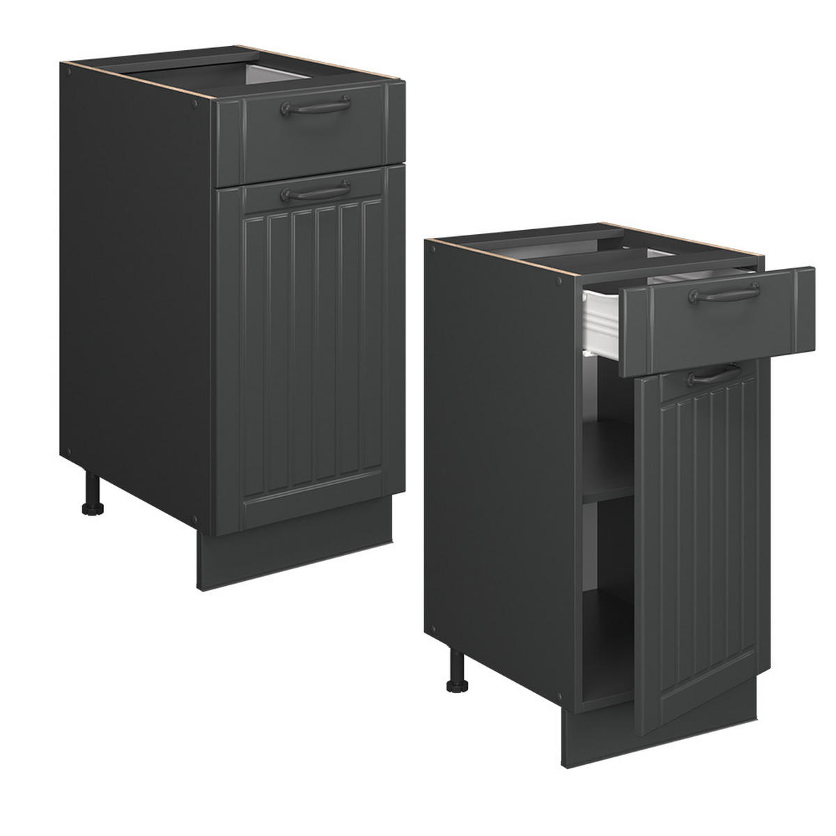 Dunkelgrau/Anthrazit, Holzwerkstoff (40/82/60cm) - Vicco