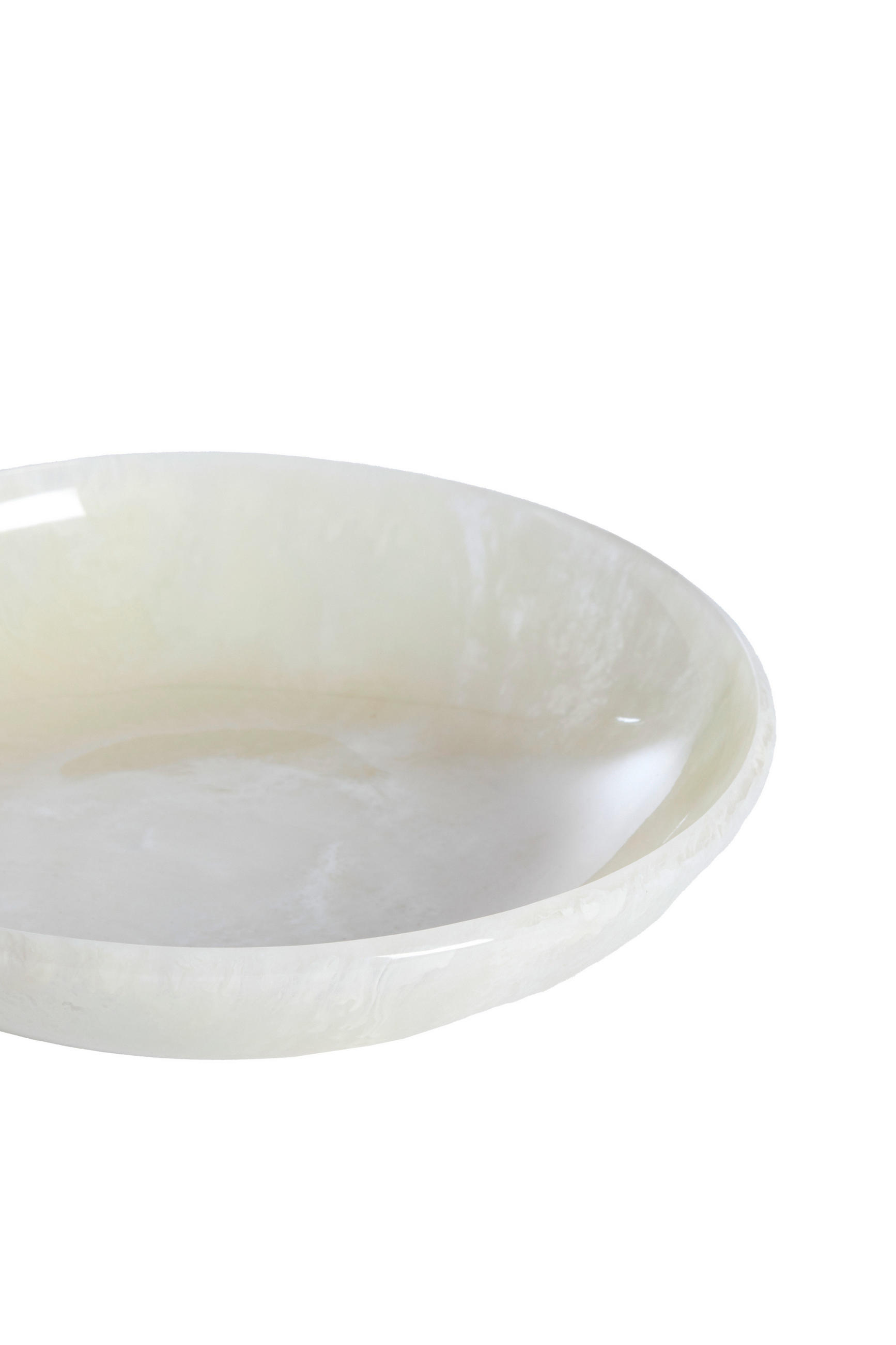 SCHALE Belawan Weiß Ø26/5 cm - Weiß, Kunststoff (26/5cm) - Light & Living