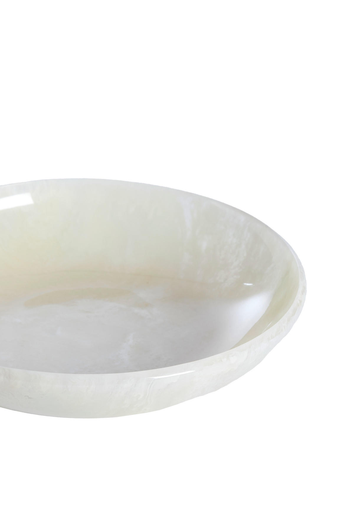 SCHALE Belawan Weiß Ø26/5 cm - Weiß, Kunststoff (26/5cm) - Light & Living