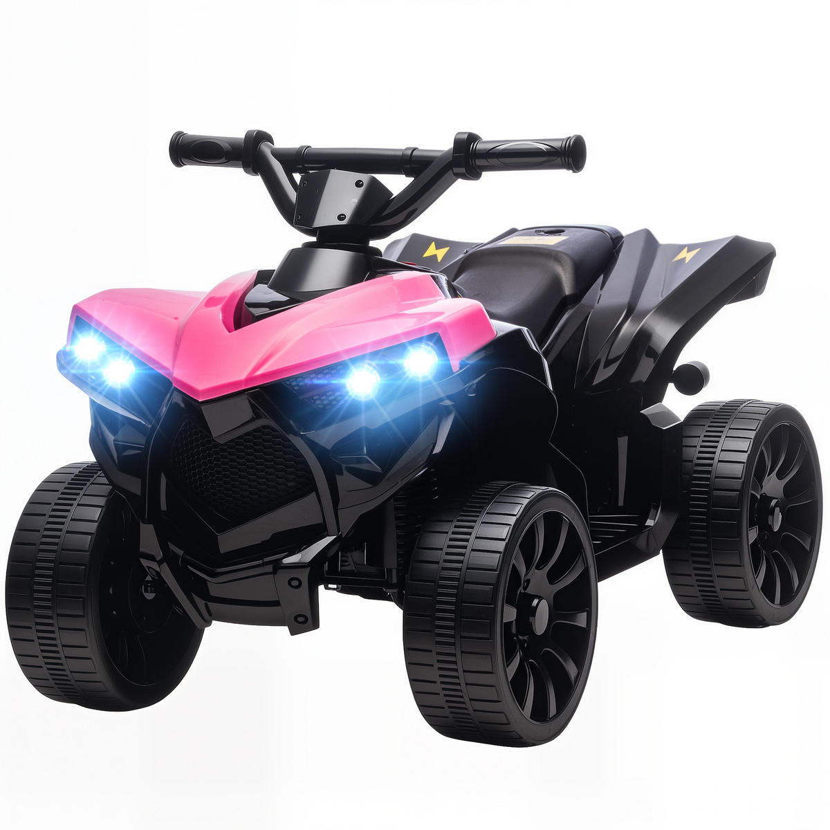KINDERQUAD DE-06276 6V mit Musik und LED-Scheinwerfer Rosa - Pink, Kunststoff/Metall (70/42/45cm) - ComfortXL