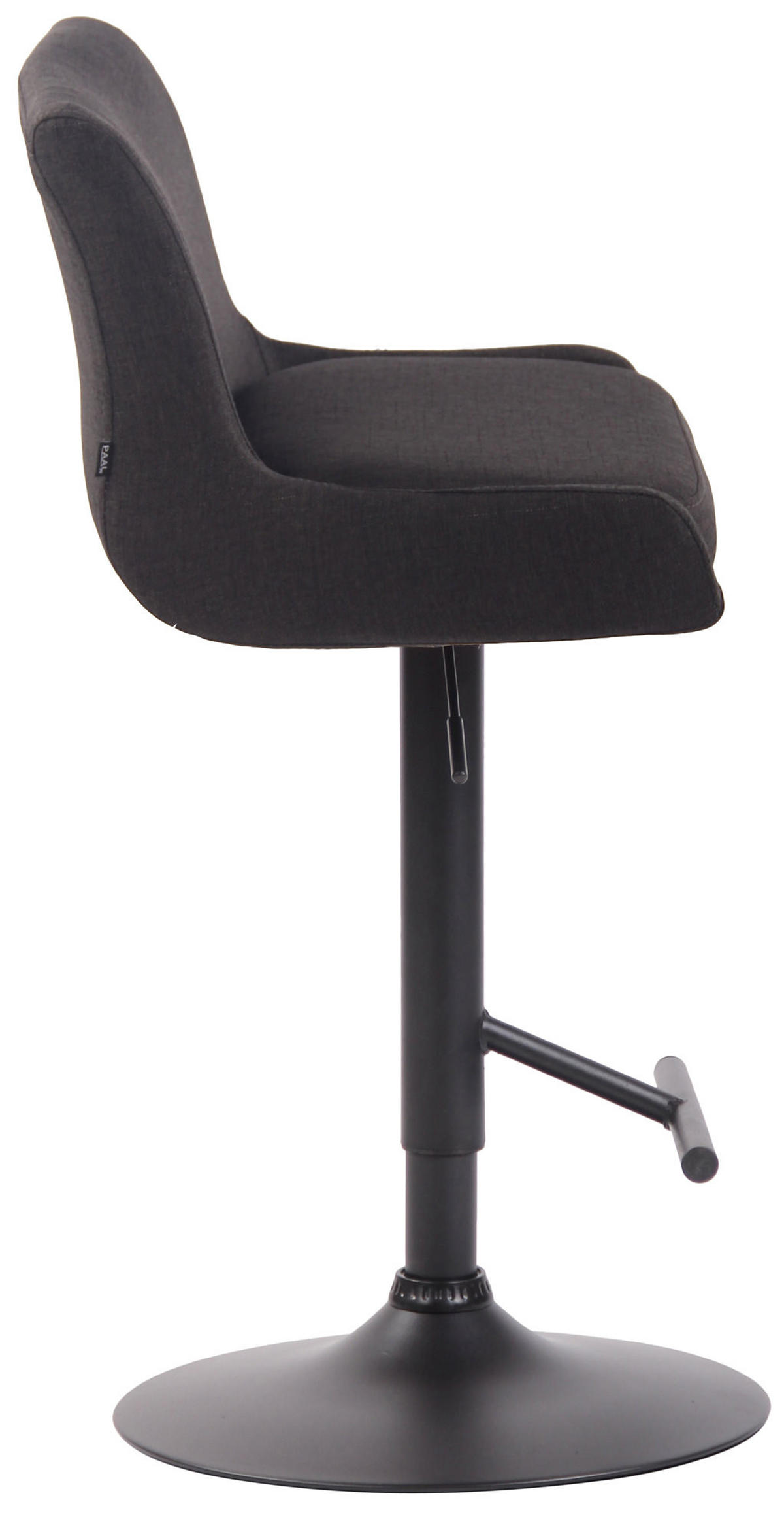 BARHOCKER Stoff dunkelgrau - Dunkelgrau/Schwarz, Textil/Metall (43/90/50cm) - CLP
